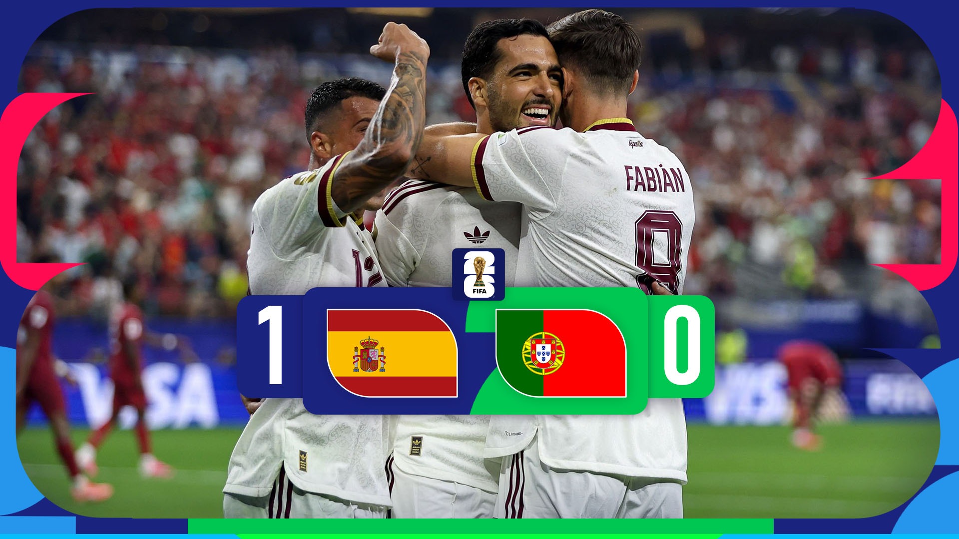 خلاصه بازی پرتغال 0-1 اسپانیا