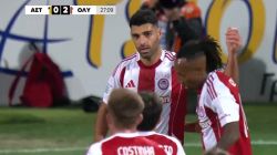 گل دوم المپیاکوس به آستراس تریپولیس (مهدی طارمی)