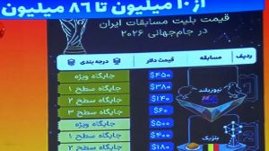 قیمت نجومی بلیت های جام جهانی 2026