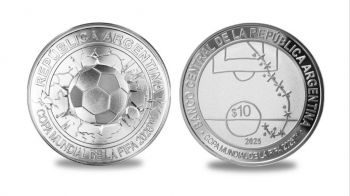 سکه رسمی مارادونا با طرح گل افسانه‌ای ۱۹۸۶ رونمایی شد