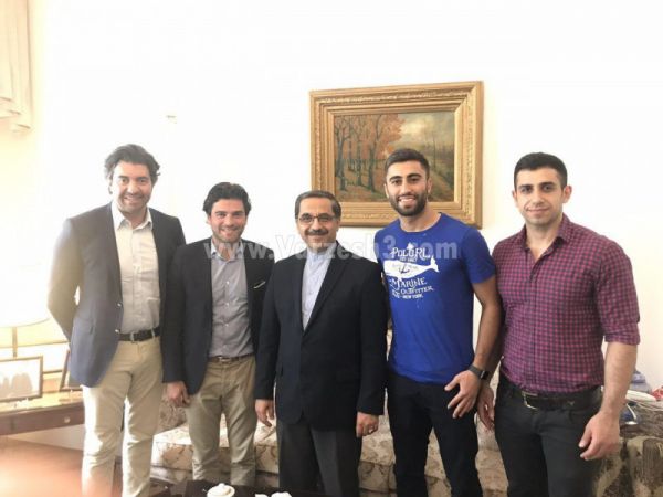  کاوه رضایی در سفارت ایران در بروکسل