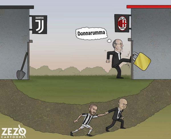 میلان چگونه یوونتوس را دور زد کارتون