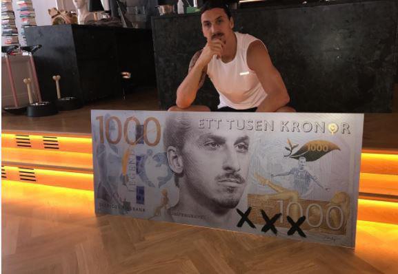 زلاتان روی اسکناس 1000 کرونی سوئد عکس