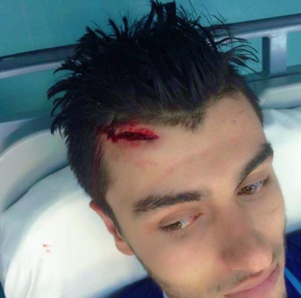 مصدومیت مدافع صنعت نفت آبادان عکس