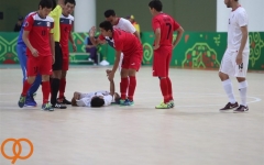 بازی های داخل سالن آسیا بازیکن تیم فوتسال ایران بیهوش شد