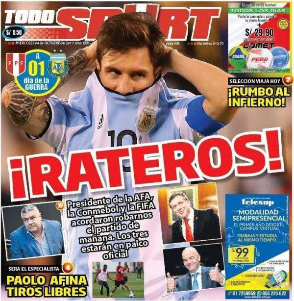  اتهام بزرگ تبانی از سوی پرو به آرژانتین و فیفا  عکس