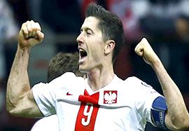  لواندوفسکی بهترین گلزن تاریخ لهستان شد