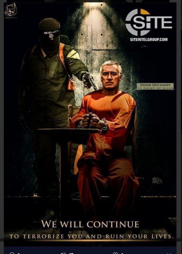 سرمربی فرانسه، هدف جدید داعش عکس