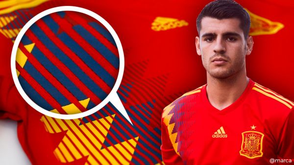 طرح پیراهن جدید تیم ملی اسپانیا سیاسی شد