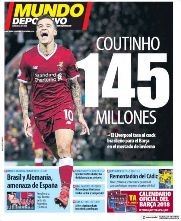  لیورپول و اعلام رقم فروش کوتینیو به بارسا  عکس