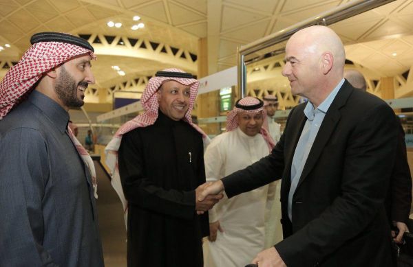  حضور اینفانتینو در جشن صعود عربستان