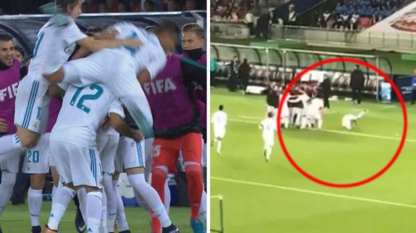 رونالدو و خطری که از بیخ گوش کاسمیرو گذشت عکس