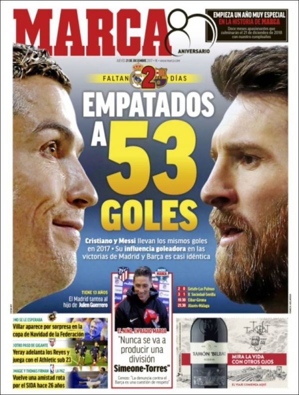  نشریات اسپانیا دو روز قبل از ال کلاسیکو عکس