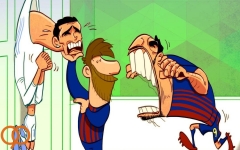  طرح نوشت؛ رونالدو طعمه سوارز و مسی شد