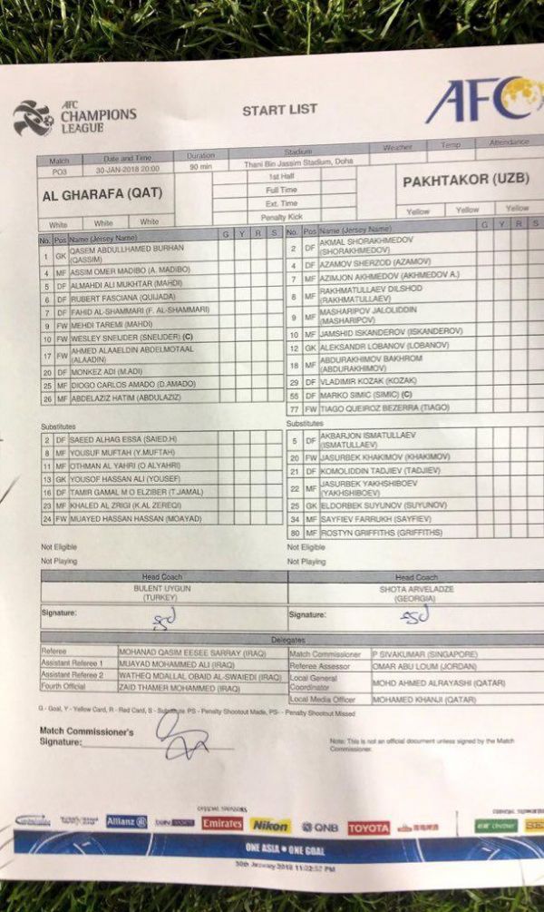  طارمی در ترکیب اصلی الغرافه