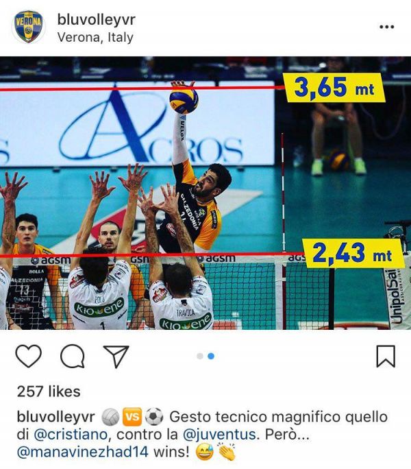 معنوینژاد برنده جدال با رونالدو عکس