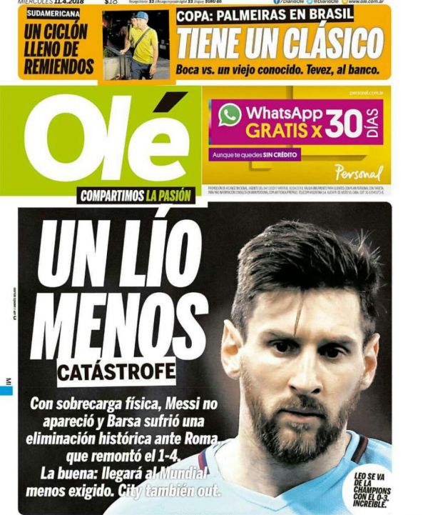 خوشحالی آرژانتینی ها به خاطر حذف بارسلونا