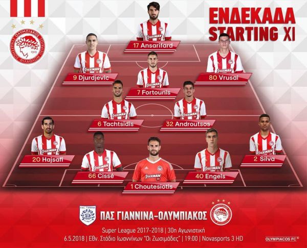  انصاری‌فرد و حاج‌صفی در ترکیب المپیاکوس