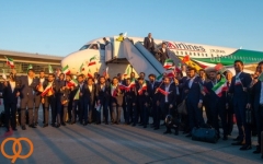 کاروان ایران به عنوان اولین تیم به روسیه رسید