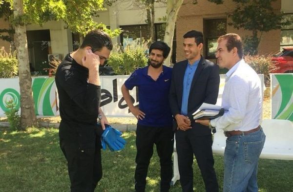  حضور علیرضا حقیقی در تمرینات کرانچار  عکس