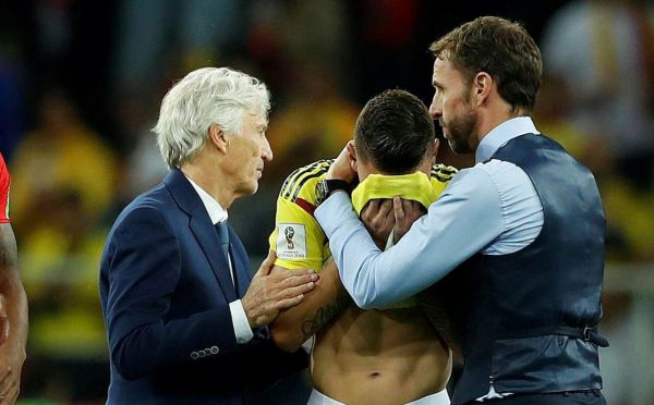 وقتی مربی انگلیس، حال بازیکنان کلمبیا را می فهمد عکس