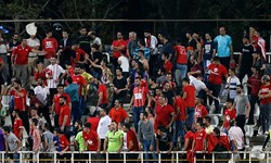هواداران سپیدرود ورزشگاه را ترک کردند شعار علیه رئیس هیأت فوتبال گیلان