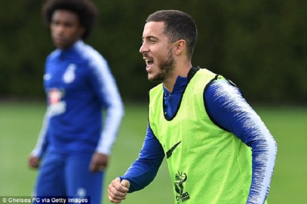  بازگشت هازارد به تمرینات چلسی   عکس