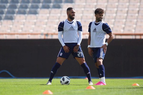  تمرین رامین رضاییان در کنار ملی پوشان