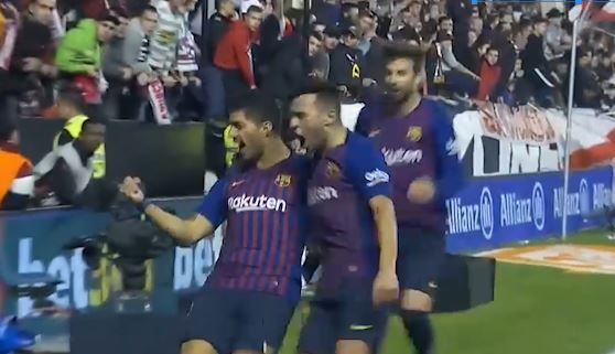 رایو وایکانو 2-3 بارسا دندان های سوارز روی قلب رایو