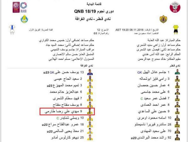  طارمی در خط حمله الغرافه برابر قطر