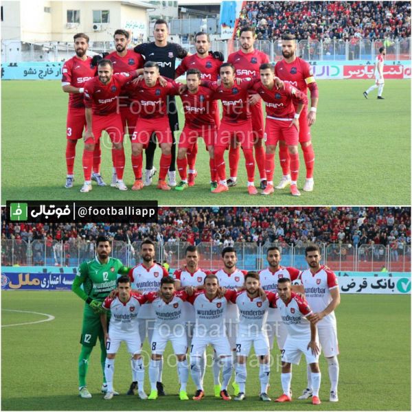  عکس تیمی نساجی و سپیدرود در دیدار امروز