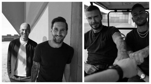  کمپینی پررمز و راز   مسی در کنار زیدان و بکام دست در دست نیمار