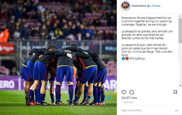واکنش رسمی بارسلونا به شکست برابر رم عکس