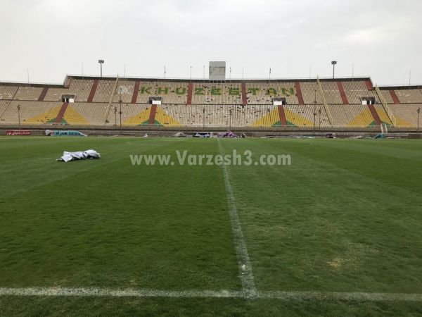  وضعیت عجیب ورزشگاه غدیر اهواز  عکس