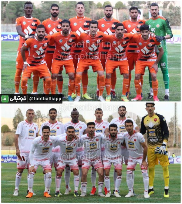  عکس تیمی بازیکنان دو تیم پرسپولیس و سایپا