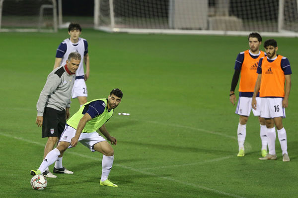 نظارت ویژه کیروش و تمرین انفرادی جهانبخش تمرین جالب ملیپوشان