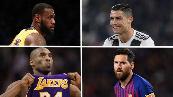 بسکتبالیست سابق بارسلونا لبرون جیمز مانند کریستیانو رونالدو و کوبی برایانت مانند لیونل مسی ان بی ای است