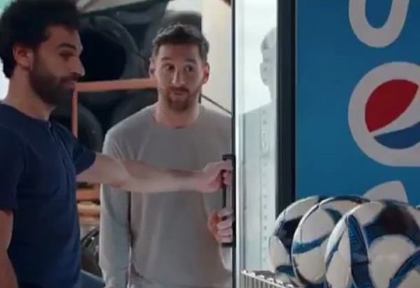  شیرین کاری های مسی و صلاح در تبلیغ پپسی