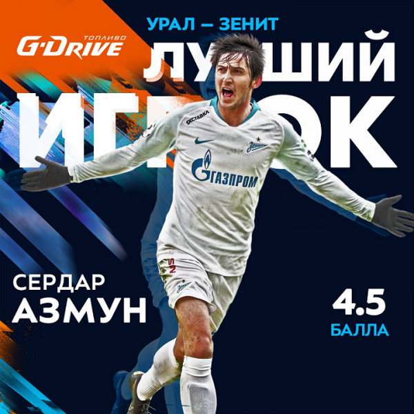  آزمون بهترین بازیکن زنیت مقابل اورال شد  در این دیدار سردار آزمون، ستاره ایرانی زنیت بار دیگر برای تیمش گلزنی کرد و با درخشش زنیت را پیروز میدان کرد