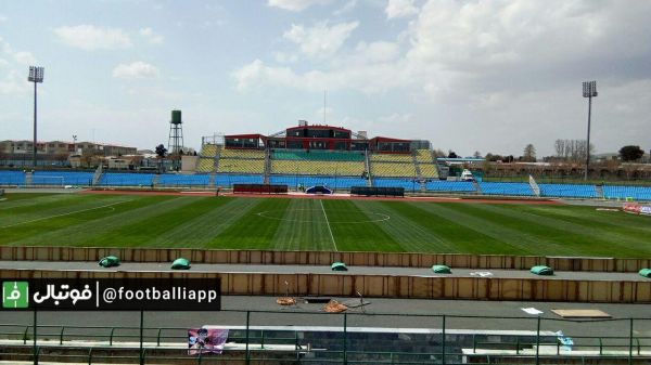  نمایی از ورزشگاه شهر قدس در فاصله حدود سه ساعت تا دیدار پیکان - پرسپولیس