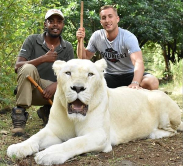  انتقاد از مهاجم سابق بارسلونا به خاطر عکس گرفتن با شیر