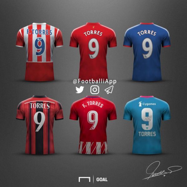  پیراهن های فرناندو تورس در دوران حرفه ای خود