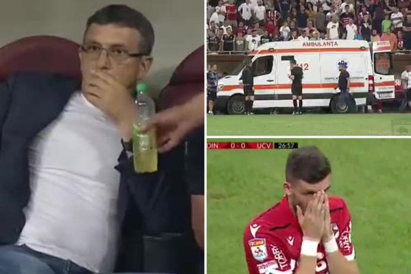  سکته مربی دینامو بخارست روی نیمکت پس از شکست