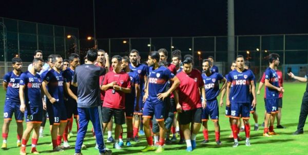 تمرین فولادی ها در هوای شرجی اهواز با پا به توپ نکونام