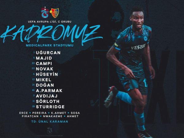  لیگ اروپا  حسینی در ترکیب اصلی ترابزون مقابل بازل