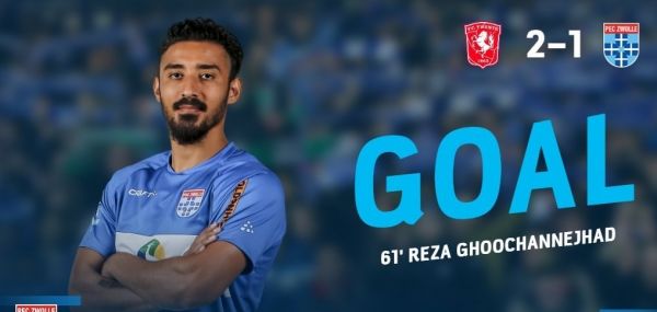  اردویژه هلند  شکست زووله با وجود گلزنی قوچان‌نژاد