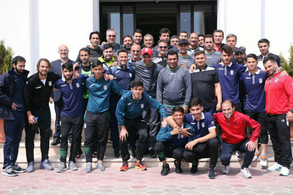  دیدار بازیکنان تیم رسانه ورزش با اعضای تیم فوتبال امید