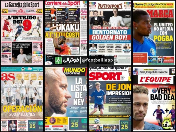  عناوین روزنامه های اروپایی، چهارشنبه 26 تیر 98