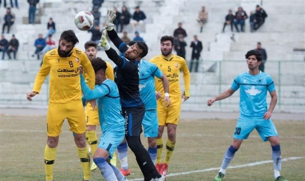 لیگ دسته اول فوتبال شکست فجر سپاسی مقابل قعرنشین