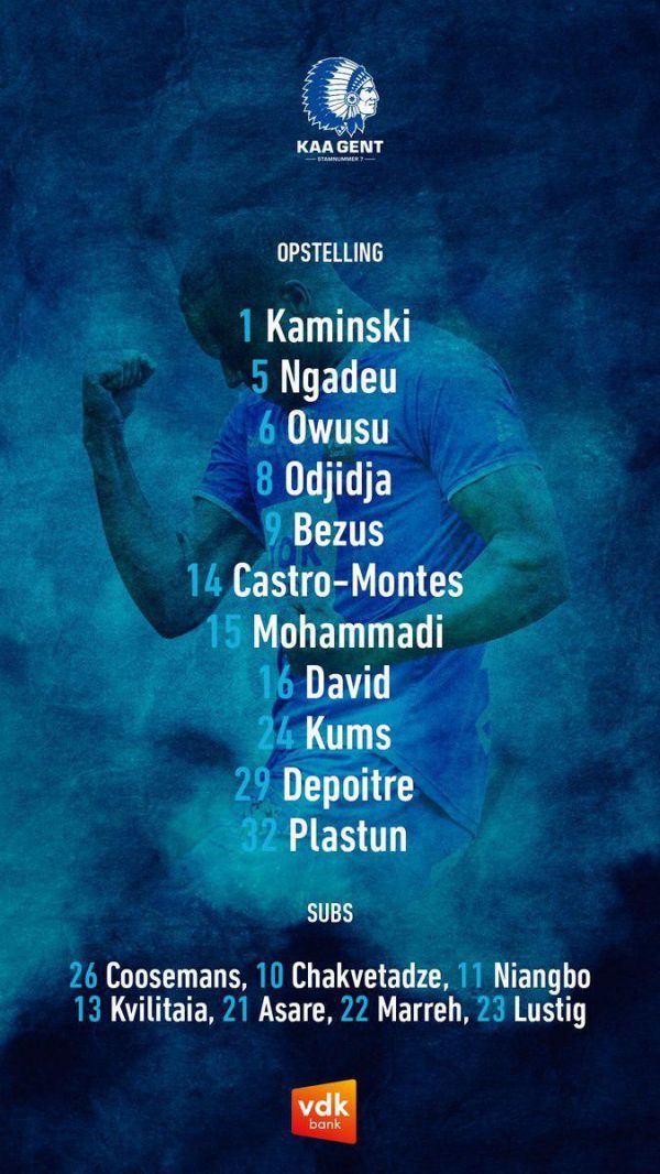  لیگ فوتبال بلژیک  میلاد محمدی در ترکیب اصلی خنت مقابل خنک